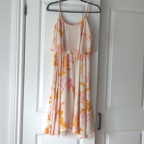 Anthropologie flowy tiered floral midi dress - Picture 7 of 10